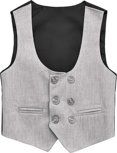 Lilax Boys Suit Set, Formal Jacket, Vest, Pants, Shirt and Matching Bowtie 5 Piece in Saudi Arabia
