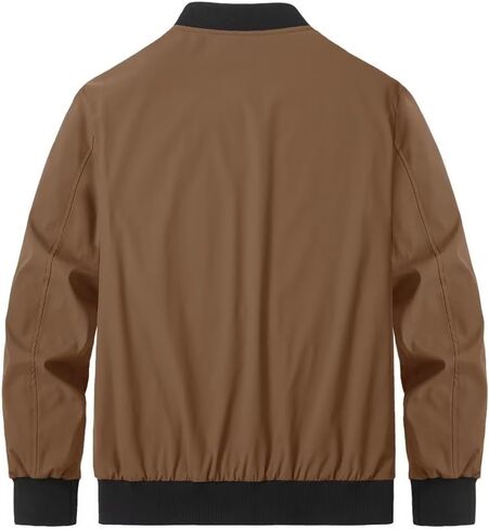 سترات Boladeci الرجالية منفوخة خفيفة الوزن بتصميم غير رسمي سترة واقية مقاومة للماء بسحّاب كامل سترات للربيع والصيف والخريف in Kuwait