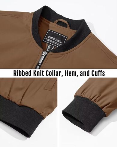 سترات Boladeci الرجالية منفوخة خفيفة الوزن بتصميم غير رسمي سترة واقية مقاومة للماء بسحّاب كامل سترات للربيع والصيف والخريف in Kuwait