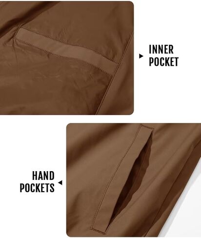 سترات Boladeci الرجالية منفوخة خفيفة الوزن بتصميم غير رسمي سترة واقية مقاومة للماء بسحّاب كامل سترات للربيع والصيف والخريف in Kuwait