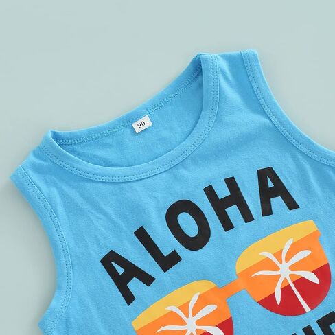 Toddler Boys Shorts Set Seaside Printed T-Shirt+Shorts 2Pcs Little Boy Outfits Summer Clothes Suit in Kuwait