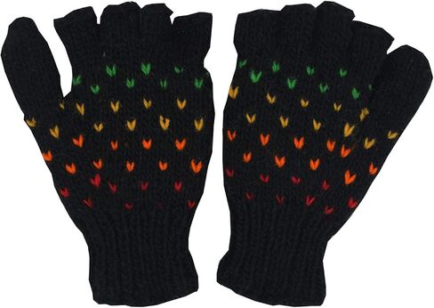 KayJayStyles Hand Knit 100% Wool Convertible Finger less Mittens Glove Nepal in Saudi Arabia