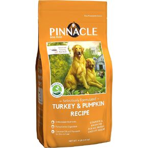 pinnacle pet Turkey & Pumpkin Dry Dog Food 22 lb, Infused with Broth