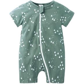 psainyal Baby Soft Short Sleeve Snap-Up Rompe One Piece Bodysuit Jumpsuit