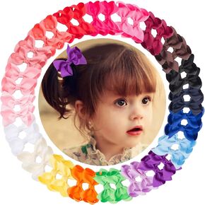 فيونكات شعر كلاسيكية 40 قطعة 6.35 سم للبنات الصغار ملحقات الشعر للأطفال الصغار والأطفال والبنات من فينوبو in Kuwait