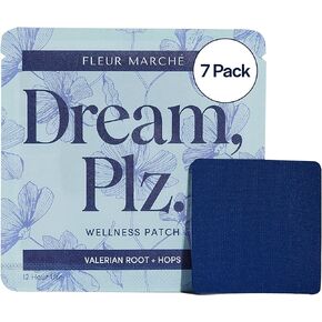 Fleur Marche Dream, Plz. Botanical Sleep Patch - Sleep Aid Patch with Valerian Root, L-Theanine, Lavender Oil & Hops - Natural Sedative - Highly Bioavailable Sleep Aid - 14 Patches