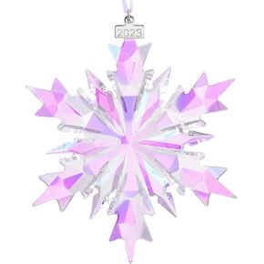Colourful A 2024Annual Edition Snowflake Crystal Christmas Tree Ornament for Winter New Year Christmas Holiday and Sun Catcher Home Hanging Decor Pendant with Gift Box(2024 Annual Colourful A)… in Saudi Arabia