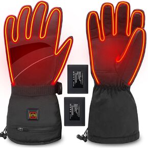 Electric Heated Gloves, 2023 Latest Rechargeable Battery Winter for Men Women 3 Heating Temperature Adjustable Touchscreen Waterproof Warm All Kinds of Activities(L) in Kuwait