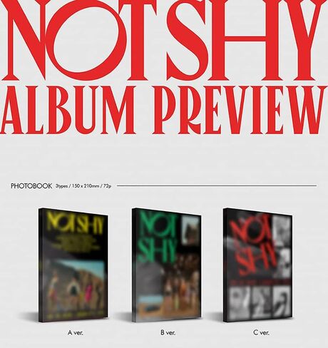 ITZY - NOT SHY (B Version) Album CD+Photobook+Photocards+Lyric Accordion Book+(Extra ITZY 6 Photocards+ITZY Pocket Mirror) in Saudi Arabia