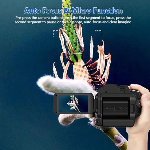 Camcorder Video Camera 4K 64MP 60FPS 18X Digital Zoom Video Camera Vlogging Camera for YouTube Video Camera for Filming with WIFI, Webcam, Microphone, Stabilizer, 64G SD Card, Remote Control in Kuwait