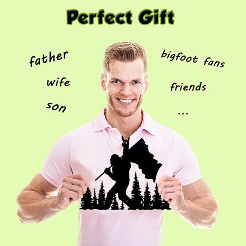 هدية Hosrnovo Bigfoot، ديكور جداري معدني لغرفة المعيشة وغرفة النوم والمطبخ والمنزل، هدايا ريترو كبيرة القدم للرجال (13.8 * 10.5 بوصة) in Kuwait