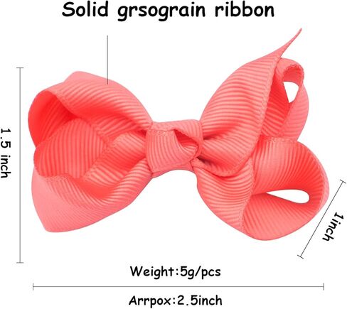 فيونكات شعر كلاسيكية 40 قطعة 6.35 سم للبنات الصغار ملحقات الشعر للأطفال الصغار والأطفال والبنات من فينوبو in Kuwait