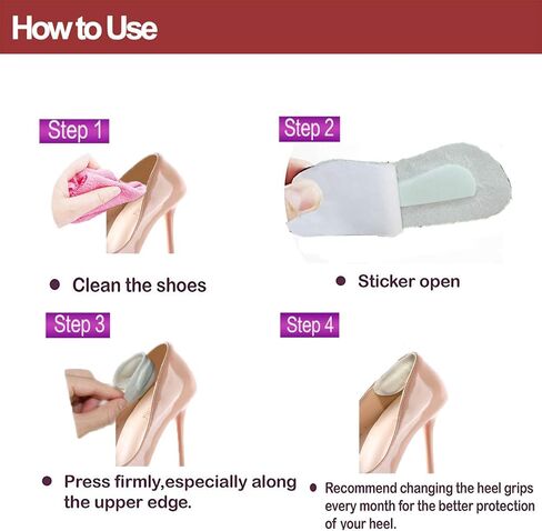 Heel grips heel cushion inserts heel pads leather for shoes half size big 3pairs 0.14inch thick Improved Shoe Fit and Comfort,Prevent Blisters (Beige) in Kuwait