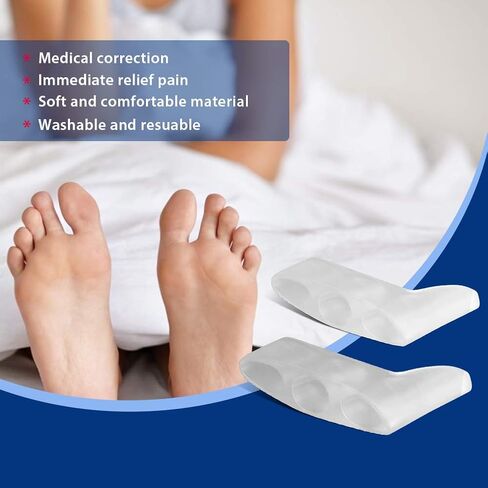 مصحح ورم إبهام القدم، فاصل أصابع القدم بينكي جل سيليكون ناعم واقي أصابع القدم من أجل مسامير القدم والبثور ومسامير القدم وتخفيف الآلام وفصل أصابع القدم يناسب الرجال والنساء in Kuwait