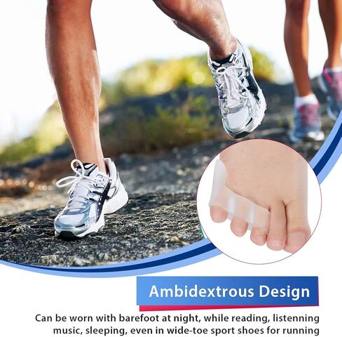 مصحح ورم إبهام القدم، فاصل أصابع القدم بينكي جل سيليكون ناعم واقي أصابع القدم من أجل مسامير القدم والبثور ومسامير القدم وتخفيف الآلام وفصل أصابع القدم يناسب الرجال والنساء in Kuwait