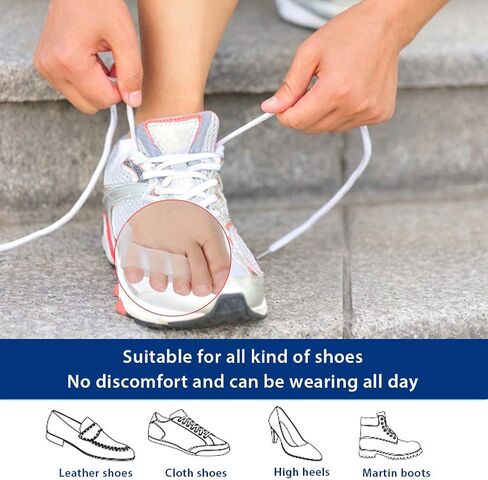 مصحح ورم إبهام القدم، فاصل أصابع القدم بينكي جل سيليكون ناعم واقي أصابع القدم من أجل مسامير القدم والبثور ومسامير القدم وتخفيف الآلام وفصل أصابع القدم يناسب الرجال والنساء in Kuwait