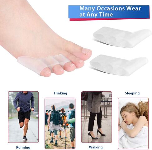 مصحح ورم إبهام القدم، فاصل أصابع القدم بينكي جل سيليكون ناعم واقي أصابع القدم من أجل مسامير القدم والبثور ومسامير القدم وتخفيف الآلام وفصل أصابع القدم يناسب الرجال والنساء in Kuwait