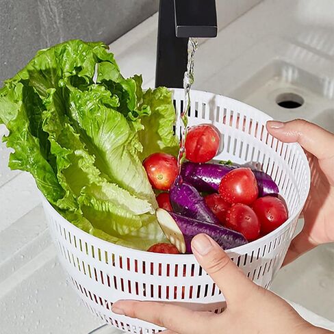 Electric Salad Spinner, 6L Lettuce spinner,Large Capacity Salad Vegetable Dryer,Fruit Salad Washer spinner dryer for Home Kitchen Washing & Drying Leafy Vegetables in Saudi Arabia