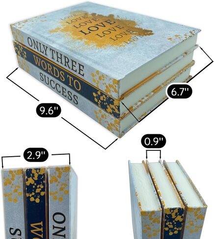 Set of 3 Decorative Books - Books with Innovative and Aesthetic Design - Home decor living room - Fake Books with Blank Pages - Coffee Table Books - Decorative Books - Book Décor in Saudi Arabia