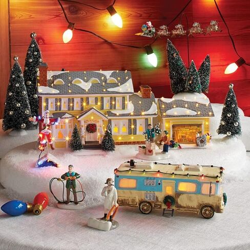 Zhongdawei House Scene, Christmas Vacation Village Decoration Holiday House Lighted Building Celebrating Holidays Xmas Ornaments in Saudi Arabia