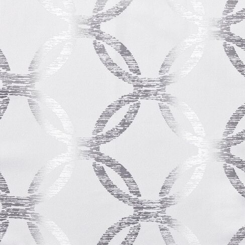 Exclusive Home Curtains Exclusive Home Modo Metallic Geometric Grommet Top Curtain Panel Pair, 54x96, Winter White, 2 Count in Saudi Arabia
