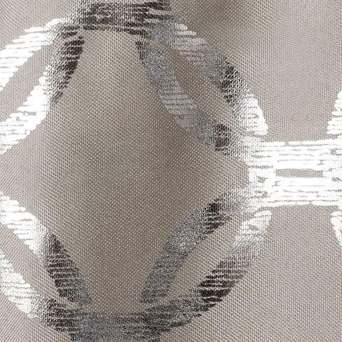 Exclusive Home Curtains Exclusive Home Modo Metallic Geometric Grommet Top Curtain Panel Pair, 54x96, Winter White, 2 Count in Saudi Arabia