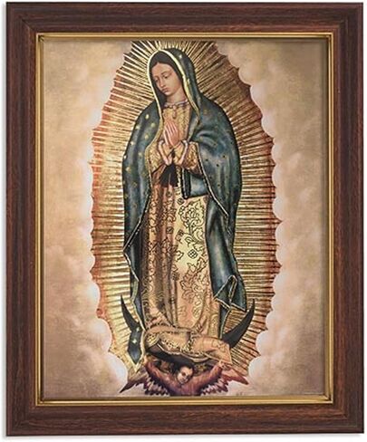 مجموعة Gerffert طباعة صورة مؤطرة لـ Our Lady of Guadalupe، 13 بوصة (إطار ذهبي مزخرف)، غرفة المعيشة in Kuwait