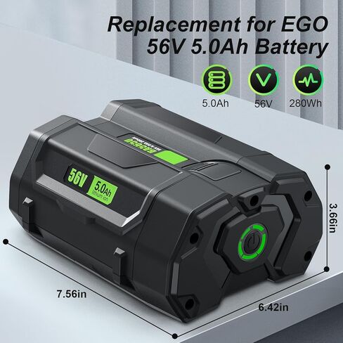 بطارية بديلة EGOWAY 56 فولت 5.0 أمبير، متوافقة مع أدوات الطاقة EGO 56 فولت BA2800T BA4200 BA1400 in Kuwait