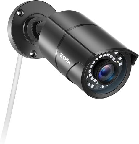 ZOSI H.265+2MP Security POE Camera, 1920x1080, 120ft Night Vision, 3.6mm Lens, IP67 Weatherproof Indoor Outdoor IP Camera 1080p (Only work with ZOSI PoE NVR,Model: 1AR-08EM-00/10/20-US) in Saudi Arabia