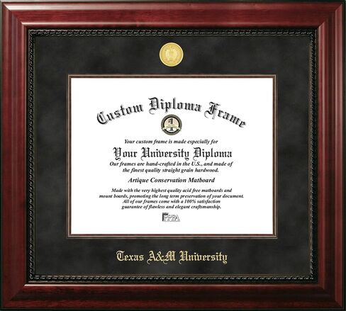 Campus Images TX953EXM Texas A&M University 14w x 11h Executive Diploma Frame, 12.5" x 16", Multi in Saudi Arabia