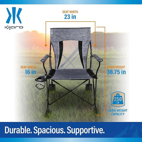 Kijaro Rok-it, Rocking Camp Chair - Enjoy The Outdoors with a Rocker Camp Chair - Multipurpose Portable Rocking Chair, Folding Chair, Lawn Chair, and Sports Chair - Maldives Blue in Saudi Arabia