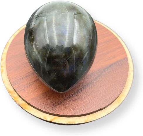 بيضة الأحجار الكريمة اللابرادوريت من GEMSCITE 45~50 مم منحوتة يدويًا من الكريستال الريكي منحوتة حجرية مذبح الشفاء التركيز التعبدي التركيز الروحي على شقرا التطهير الميتافيزيقي لتزيين المنزل in Saudi Arabia