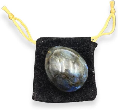 بيضة الأحجار الكريمة اللابرادوريت من GEMSCITE 45~50 مم منحوتة يدويًا من الكريستال الريكي منحوتة حجرية مذبح الشفاء التركيز التعبدي التركيز الروحي على شقرا التطهير الميتافيزيقي لتزيين المنزل in Saudi Arabia