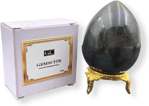 بيضة الأحجار الكريمة اللابرادوريت من GEMSCITE 45~50 مم منحوتة يدويًا من الكريستال الريكي منحوتة حجرية مذبح الشفاء التركيز التعبدي التركيز الروحي على شقرا التطهير الميتافيزيقي لتزيين المنزل in Saudi Arabia