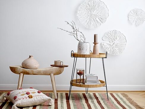 Creative Co-Op Handmade White Coral Shaped Paper & Metal Décor (Set of 3 Sizes) Wall Art in Saudi Arabia