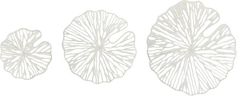 Creative Co-Op Handmade White Coral Shaped Paper & Metal Décor (Set of 3 Sizes) Wall Art in Saudi Arabia