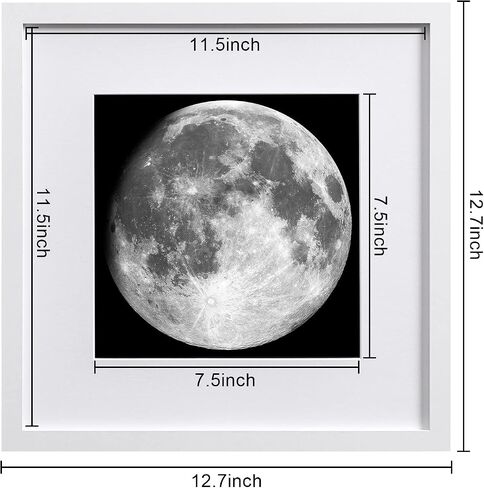 eletecpro 12x12 Picture Frame Set of 12, Display Pictures 8x8 with Mat or 12x12 without Mat, Gallery Wall Frame Set for Home Decoration, Picture Frames Collage Wall Decor, Black in Saudi Arabia