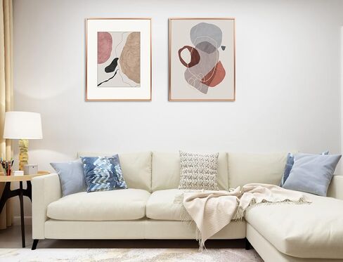 Space Art Deco, 11x14 Picture Frame Set of 3, Display Pictures 8x10 with Mat or 11x14 Without Mat, Wall Mounting Gallery Photo Frames, Gold in Kuwait