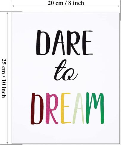12 Pieces Inspirational Print Wall Poster Motivational Quote Watercolor Words Posters Aesthetic Poster Unframed Canvas Saying Painting Posters for Kids Room Modern Decoration (Black, 8 x 10 Inches) in Saudi Arabia