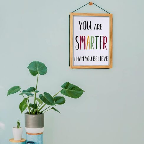12 Pieces Inspirational Print Wall Poster Motivational Quote Watercolor Words Posters Aesthetic Poster Unframed Canvas Saying Painting Posters for Kids Room Modern Decoration (Black, 8 x 10 Inches) in Saudi Arabia