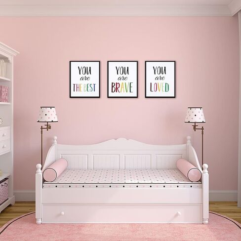 12 Pieces Inspirational Print Wall Poster Motivational Quote Watercolor Words Posters Aesthetic Poster Unframed Canvas Saying Painting Posters for Kids Room Modern Decoration (Black, 8 x 10 Inches) in Saudi Arabia