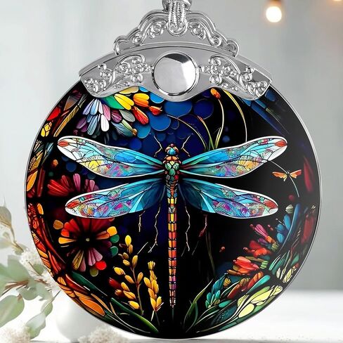 Jocidea Christmas Ornament, Dragonfly Christmas Decor, Dragonfly Ornaments for Christmas Tree, Stained Glass Ornament, Dragonfly Gifts, Holiday Decorations and Xmas Gifts Ideas in Saudi Arabia