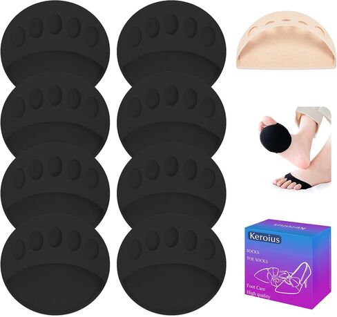4 pairs Honeycomb Fabric Forefoot Pads Women High Heels Invisible Socks High Heel Comfort Pads for Relieving Foot in Saudi Arabia