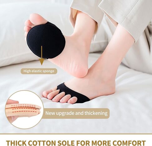 4 pairs Honeycomb Fabric Forefoot Pads Women High Heels Invisible Socks High Heel Comfort Pads for Relieving Foot in Saudi Arabia