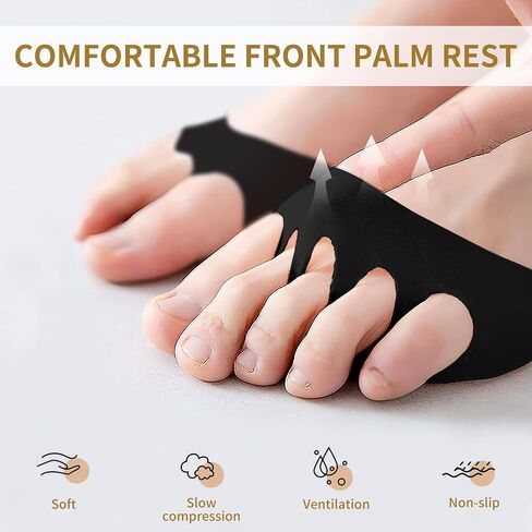 4 pairs Honeycomb Fabric Forefoot Pads Women High Heels Invisible Socks High Heel Comfort Pads for Relieving Foot in Saudi Arabia
