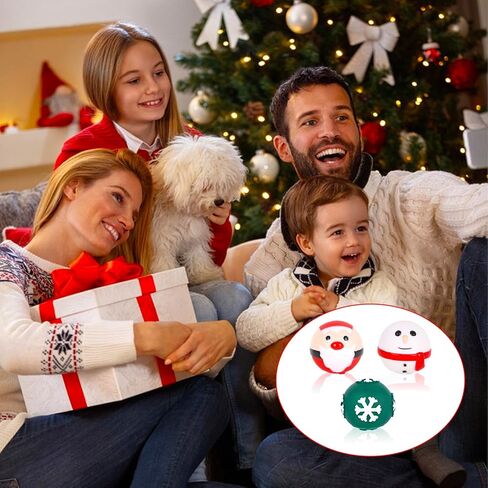 3 قطع عيد الميلاد لعبة الكلب الكرة 8.5 سم علاج موزع الكرة لعبة تنظيف الأسنان مضغ لعبة ثلج نمط الكلب لغز لعبة للملل لعبة الكلب غير القابلة للتدمير لعبة الكلب التفاعلية الكرة للداخلية جرو القط in Kuwait