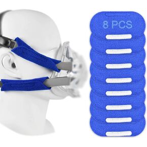 أغطية أحزمة CPAP من 8 قطع - أغطية أحزمة للرأس لأزياء الأحلام، إير تاتش ، إير فيت ، امارا و كومفورت جل ، وسائد CPAP فائقة الراحة - تقلل من تهيج الاحمرار وعلامات الضغط in Kuwait