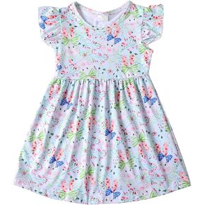 فستان JONGOS للأطفال الصغار لعيد الفصح بأكمام قصيرة على شكل أرنب فستان لحفلات الأميرات ملابس صيفية in Kuwait