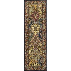 سجادة SAFAVIEH Heritage Collection - 2' x 3'، متعددة وبورجوندي، صوف شرقي تقليدي مصنوع يدويًا، مثالية للمناطق ذات حركة المرور العالية في المدخل، وغرفة المعيشة، وغرفة النوم (HG911A) in Saudi Arabia