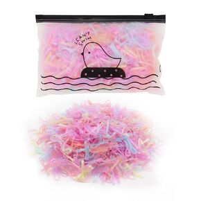 1000 Clear Mini Rubber Bands, Soft Elastic Hair Ties, Mini Toddler Braids Ponytail Holders, for Kid Braids Hair Baby Girls Infants